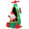 Christmas Inflatable Santa in Helicopter 2.55M Height LED Illuminated