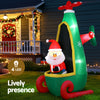 Christmas Inflatable Santa in Helicopter 2.55M Height LED Illuminated