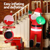 Christmas Inflatable Santa Climbing Ladder 2.45M Height LED Illuminated