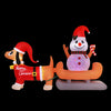 4.2M Inflatable Snowman & Dog – Outdoor Illuminated