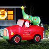 Christmas Inflatable Santa Truck 1.6M Height LED Illuminated