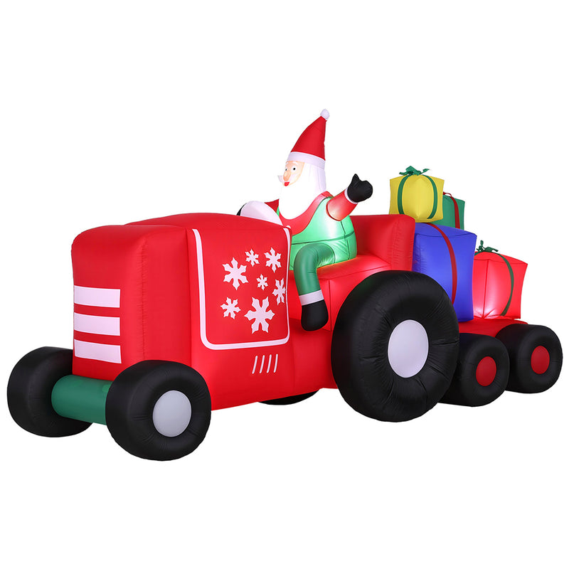 Christmas Inflatable Santa Truck 2.6M Length LED Illuminated