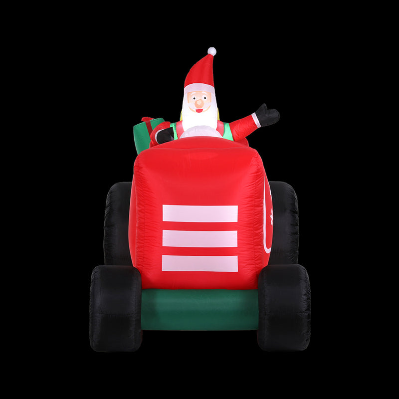 Christmas Inflatable Santa Truck 2.6M Length LED Illuminated