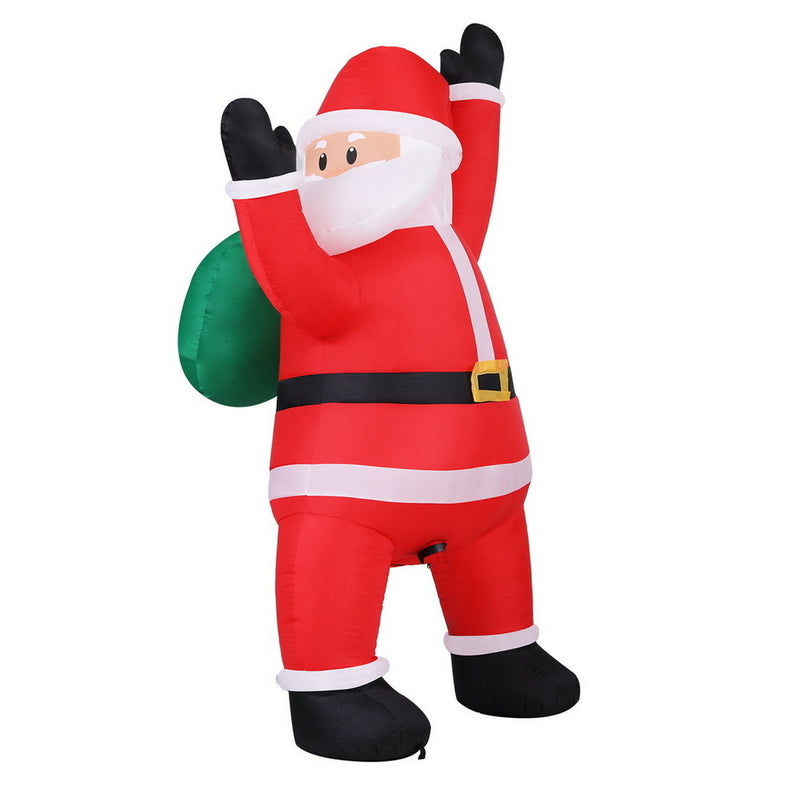 Christmas Inflatable Santa Climbing LED Illuminated 1.9M