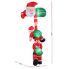 Christmas Inflatable Climbing Santa 2.5M Height LED Illuminated