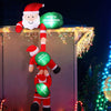 Christmas Inflatable Climbing Santa 2.5M Height LED Illuminated