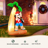 Christmas Inflatable Santa Guitar 2.1M Led Illuminated