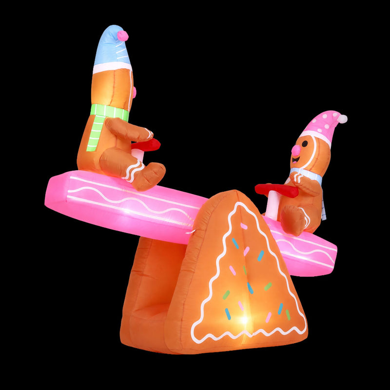 Jingle Jollys 1.8m Christmas Inflatable Seesaw with LED
