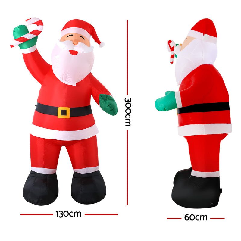 Christmas Inflatable Santa 3M Illuminated