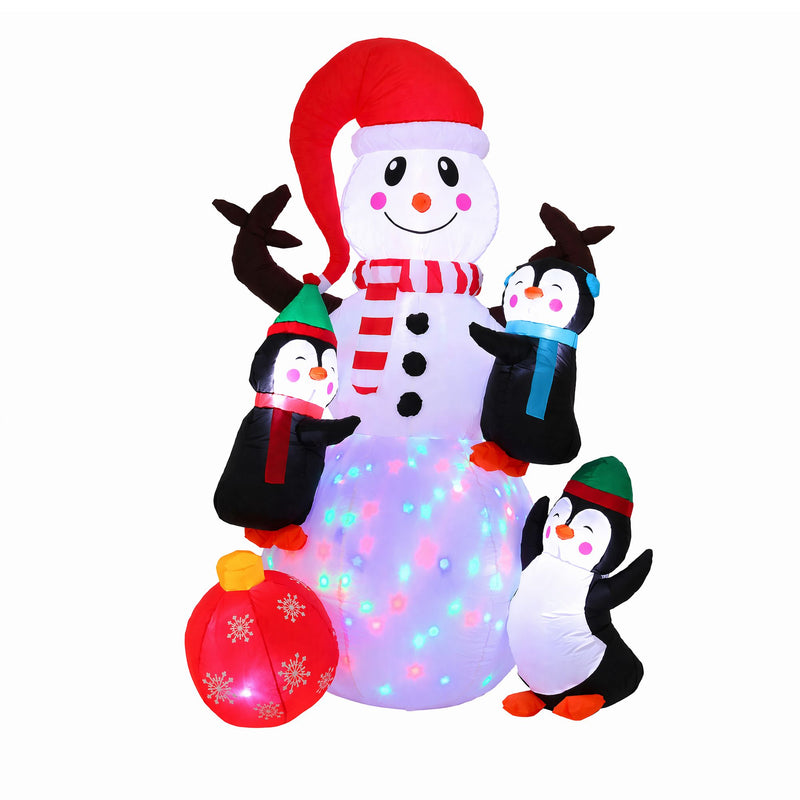 Jingle Jollys 1.8M Christmas Inflatable Snowman with LEDs
