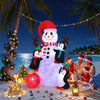 Jingle Jollys 1.8M Christmas Inflatable Snowman with LEDs