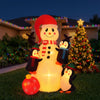 Jingle Jollys 1.8M Christmas Inflatable Snowman Warm White LEDs