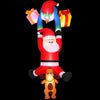 Jingle Jollys 3.5m Climbing Santa Christmas Inflatable with LED