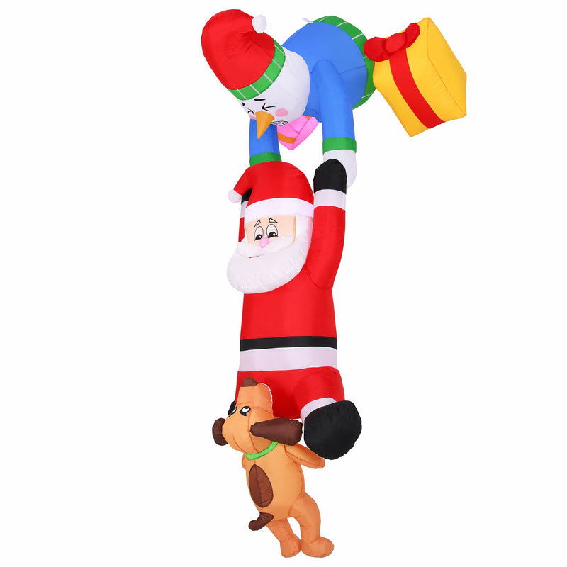 Jingle Jollys 3.5m Climbing Santa Christmas Inflatable with LED