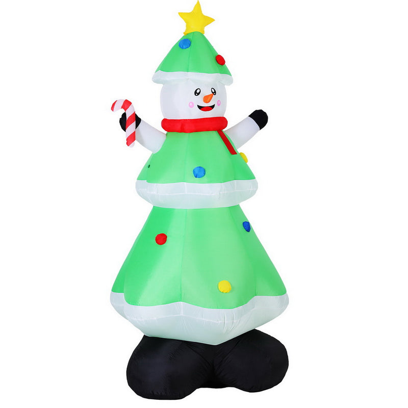 Christmas Inflatable Snowman Tree 2.75M Height LED Illuminated
