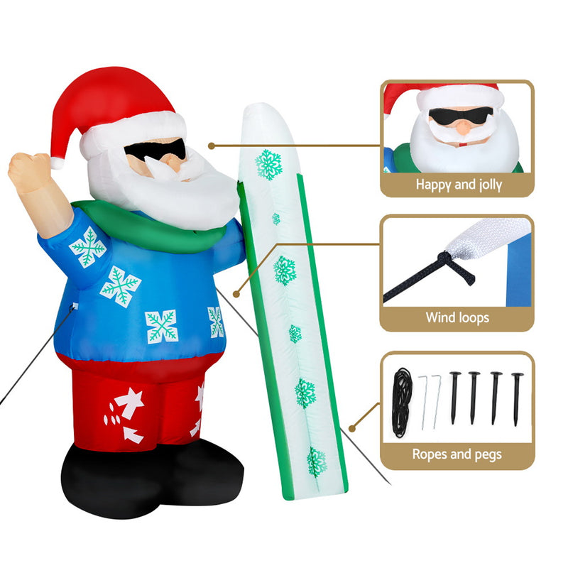 Christmas Inflatable Santa 1.6M Illuminated