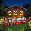 Jingle Jollys 3.6m Santa Train Christmas Inflatable with LED