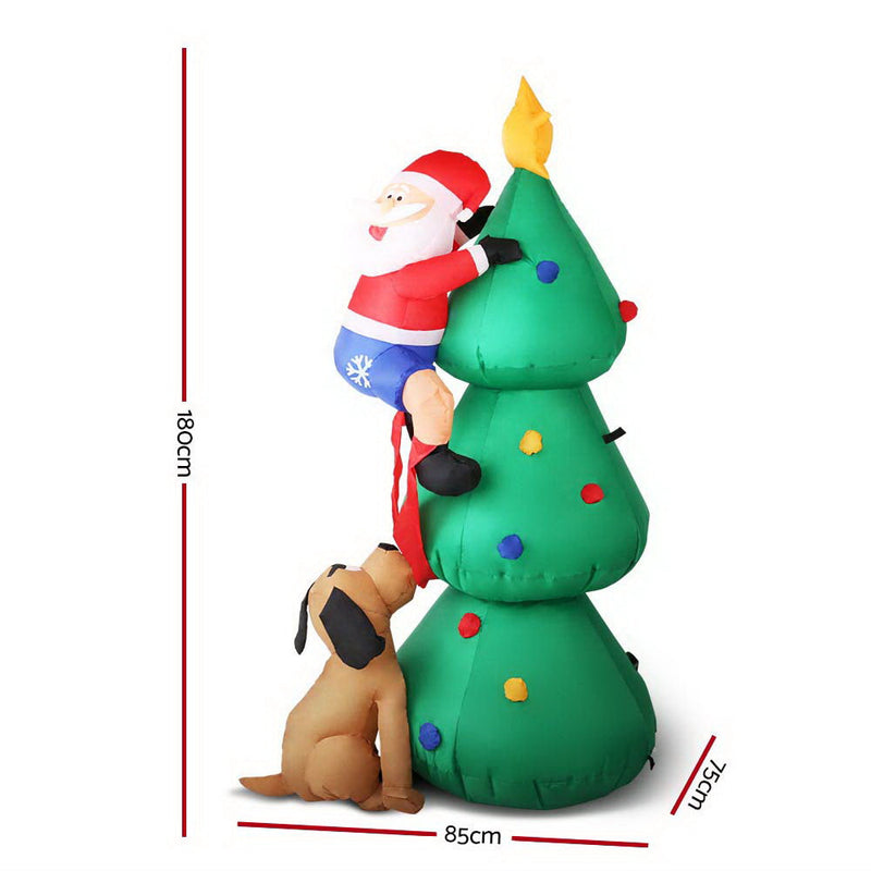 Christmas Inflatable Santa Tree 1.8M Illuminated