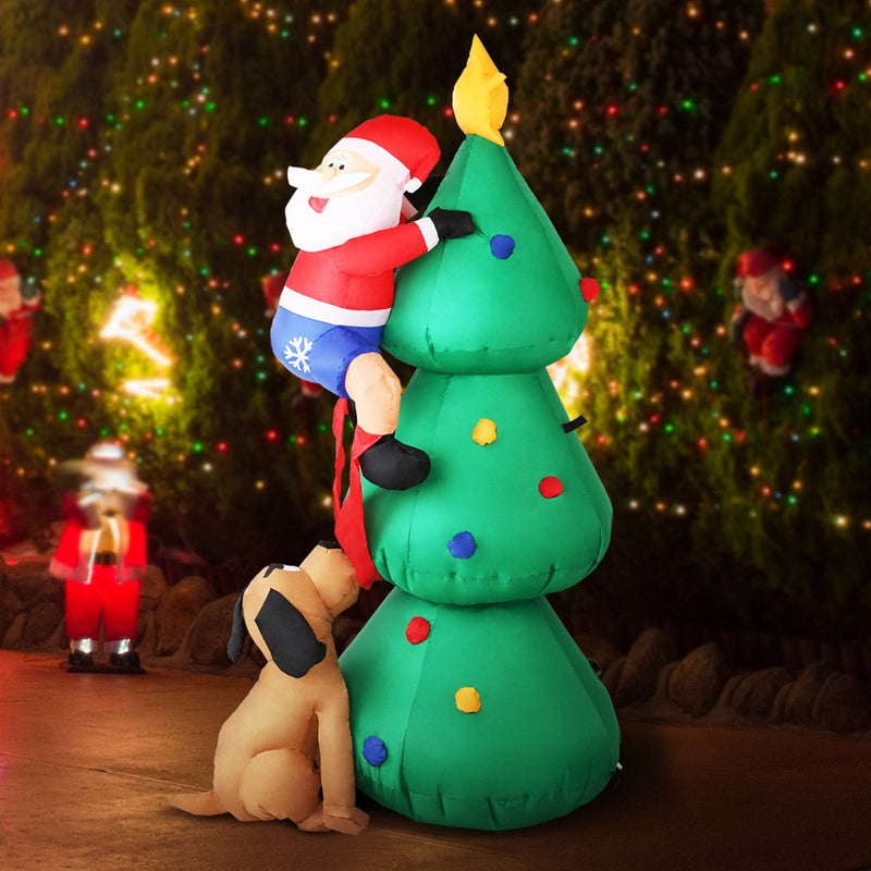 Christmas Inflatable Santa Tree 1.8M Illuminated