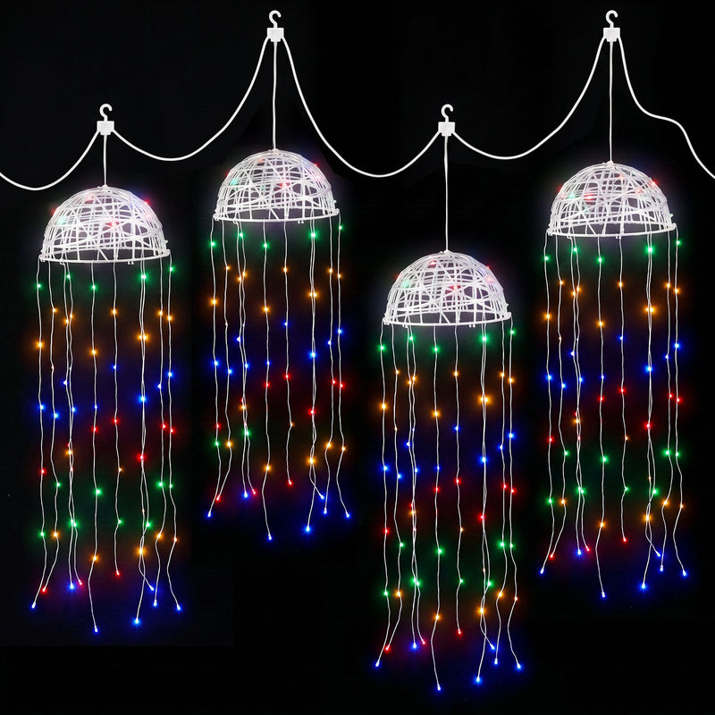 4-Pack Solar Jellyfish Christmas Garden Lights – Multicolour