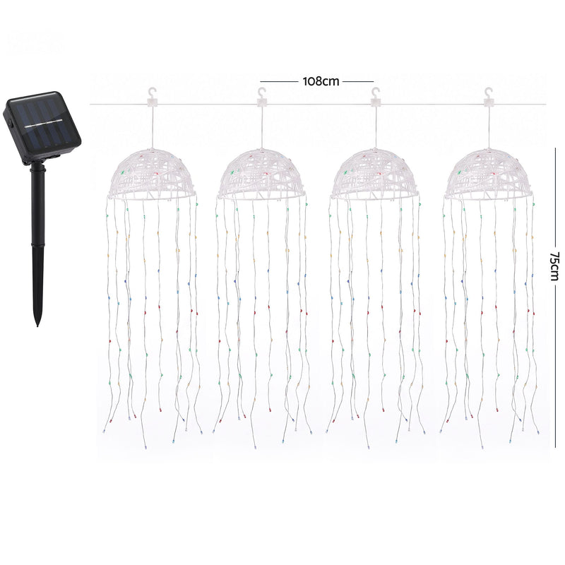 4-Pack Solar Jellyfish Christmas Garden Lights – Multicolour