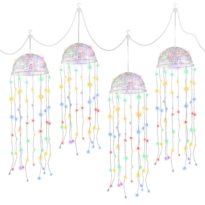 4-Pack Solar Jellyfish Christmas Garden Lights – Multicolour