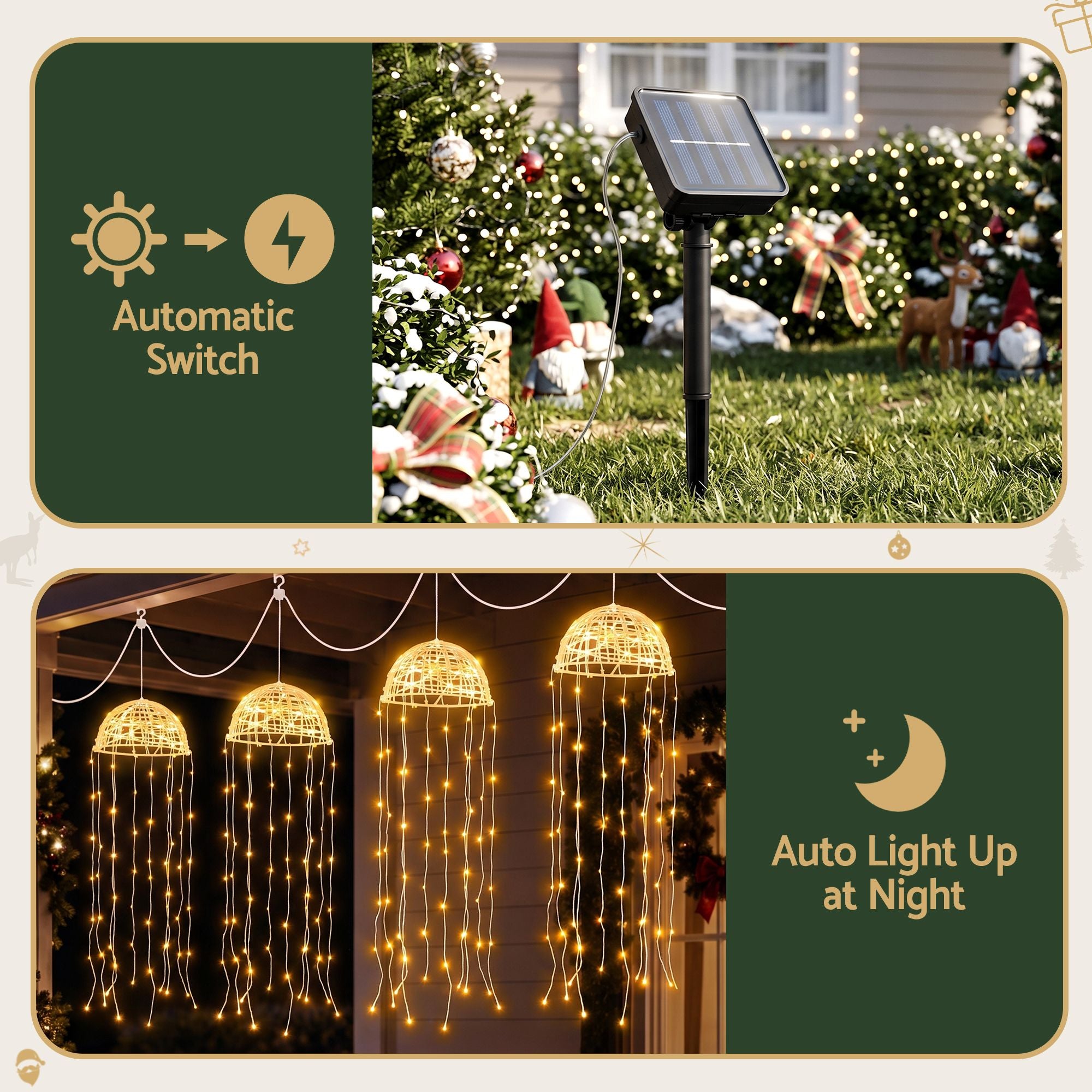 4-Pack Solar Jellyfish Garden Lights – Warm White
