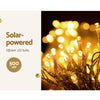 12.5M Christmas Lights Solar Icicle String Light Warm White