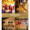 12.5M Christmas Lights Solar Icicle String Light Warm White