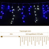 20M Christmas Lights Icicle Light 800 LED Blue White Decor
