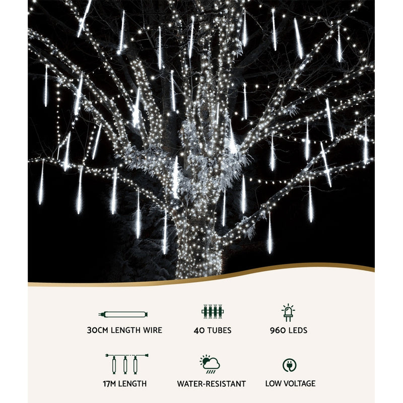 Christmas Lights Icicle Light 960 LED Falling Metor