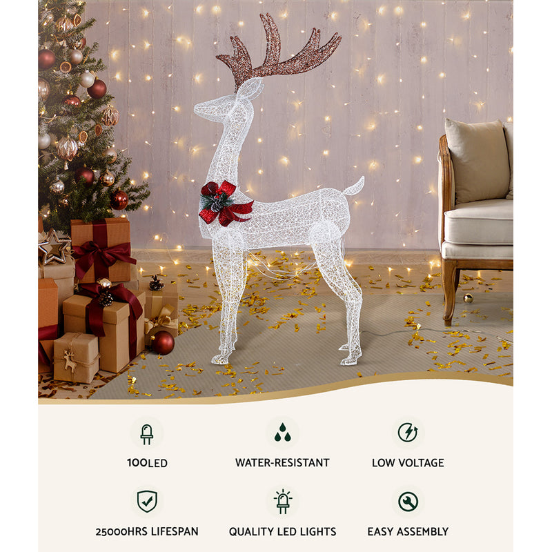 1.5M Christmas Lights Reindeer 100 LED