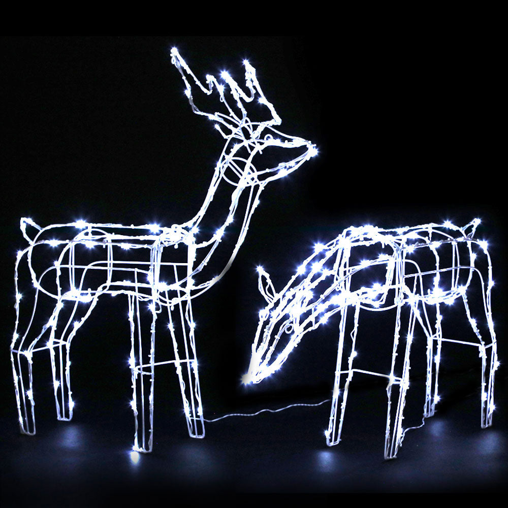 2 PCS Christmas Reindeers 200 LED
