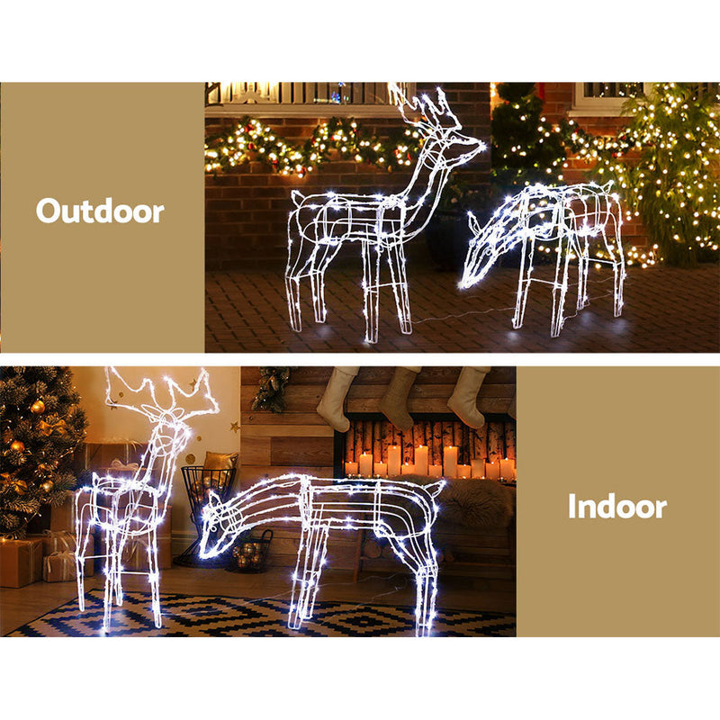 2 PCS Christmas Reindeers 200 LED