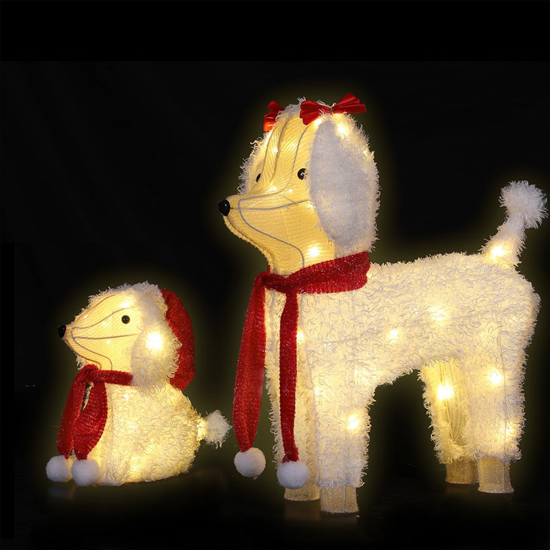 Christmas Lights 60 LED Fairy Light 2pcs Dog Set decor