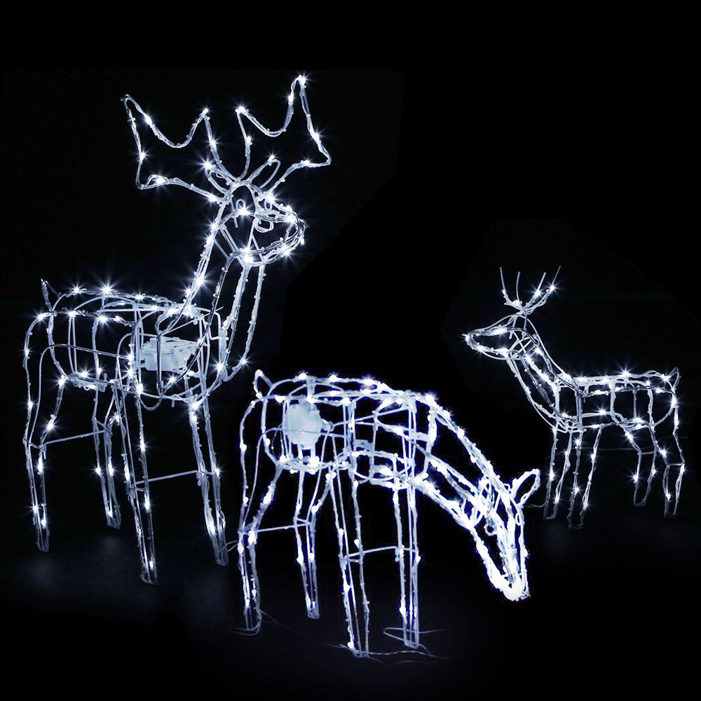 3 PCS Christmas Lights Reindeers 250 LED