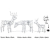 3 PCS Christmas Lights Reindeers 250 LED