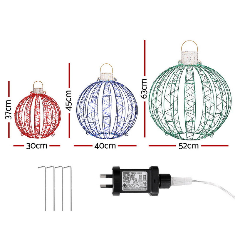 320 LED Fairy Light Balls 3pcs Set