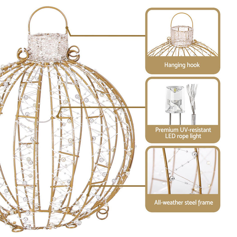 3 PCS Christmas Lights 360 LED Fairy Light Ball Decorations