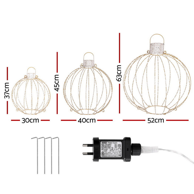 Christmas Lights 320 LED Fairy Light 3pcs Ball Set