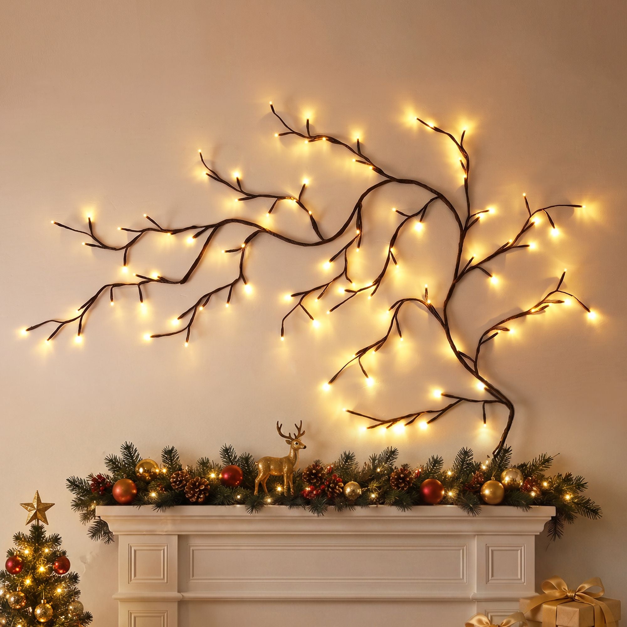 1.8m Willow Vine LED Fairy Lights – Warm White