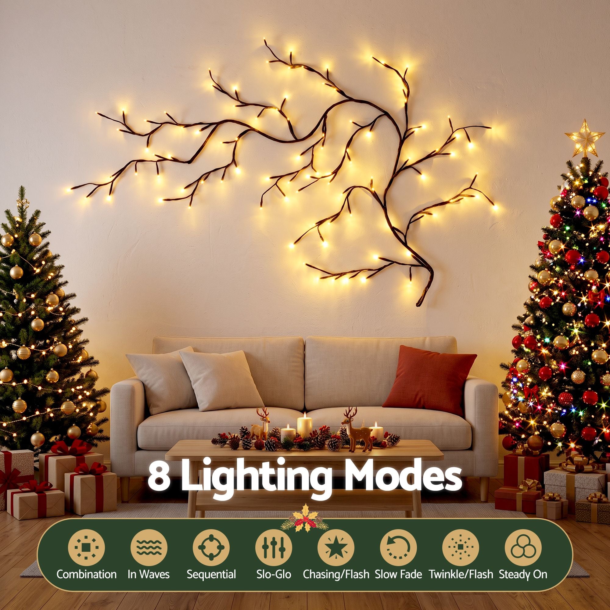 1.8m Willow Vine LED Fairy Lights – Warm White