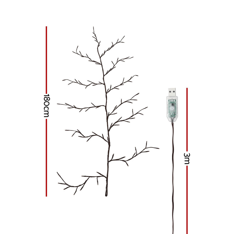 1.8m Willow Vine LED Fairy Lights – Warm White