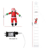 Jingle Jollys 3.4M Santa Ladder Christmas Lights 328 LED Warm White