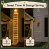 Jingle Jollys 3.4M Santa Ladder Christmas Lights 328 LED Warm White