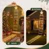 Jingle Jollys 3.4M Santa Ladder Christmas Lights 328 LED Warm White