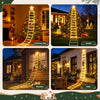 Jingle Jollys 3.4M Santa Ladder Christmas Lights 328 LED Warm White
