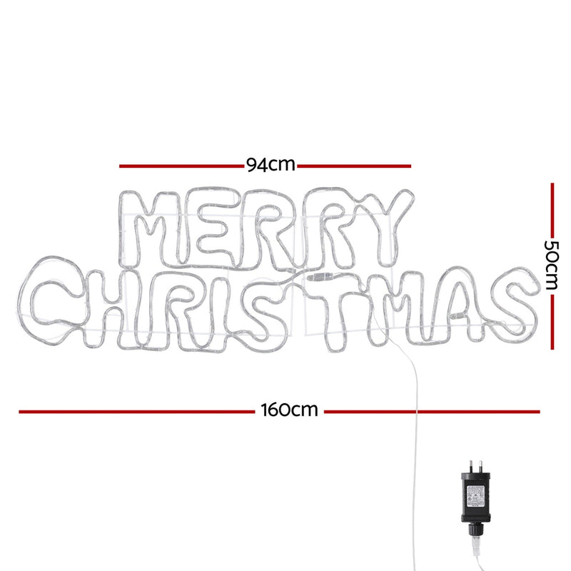 1.6M Christmas Lights Motif 360 LED Rope Light Outdoor