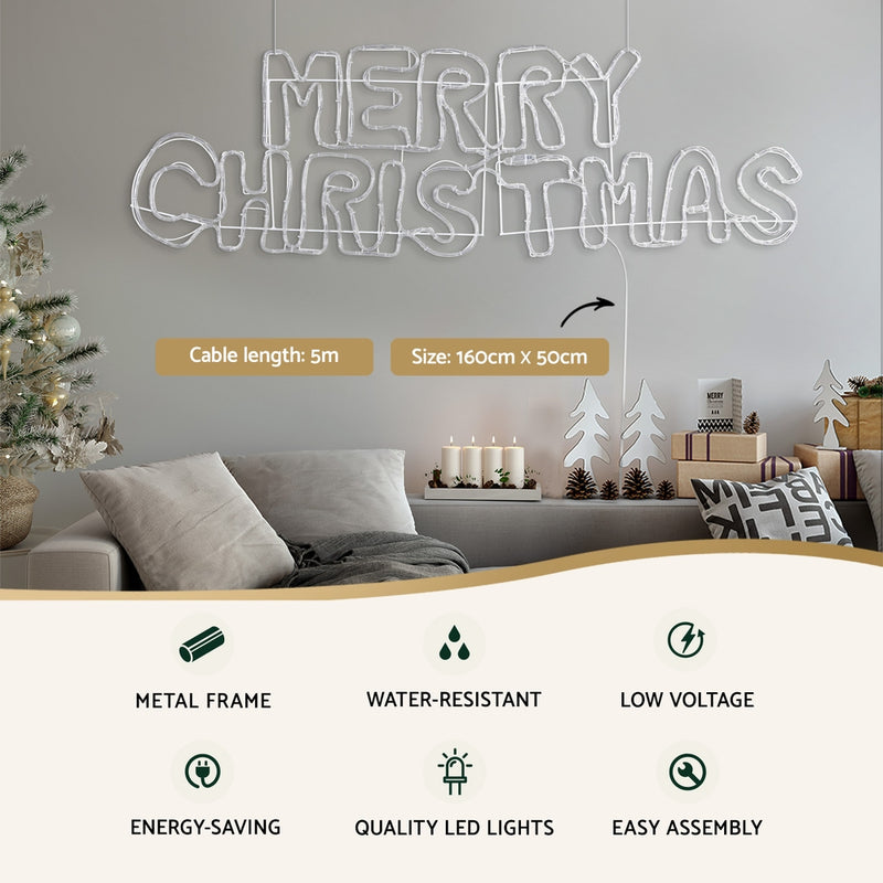 1.6M Christmas Lights Motif 360 LED Rope Light Outdoor