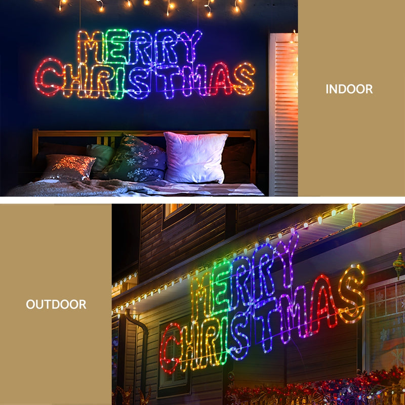 1.6M Christmas Lights Motif 360 LED Rope Light Outdoor